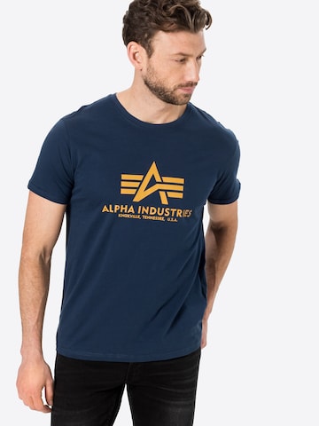 T-Shirt ALPHA INDUSTRIES en bleu : devant