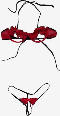 PASSION Crotchless Lingerie 'Amaya' in Red: front