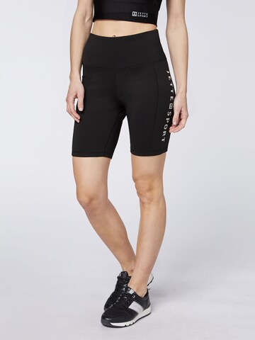 Jette Sport Skinny Shorts in Schwarz: predná strana