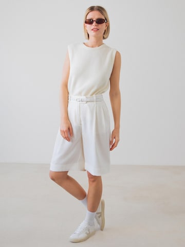 Cardigan 'Knitted Vest' Honest Basics en blanc