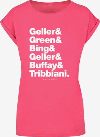 ABSOLUTE CULT T-Shirt 'Friends - Surnames' in Pink: predná strana
