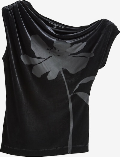 Next Bluse in XS in grau / schwarz, Produktansicht