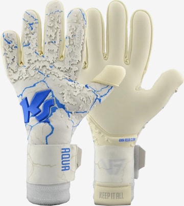 KEEPERsport Athletic Gloves in White: front