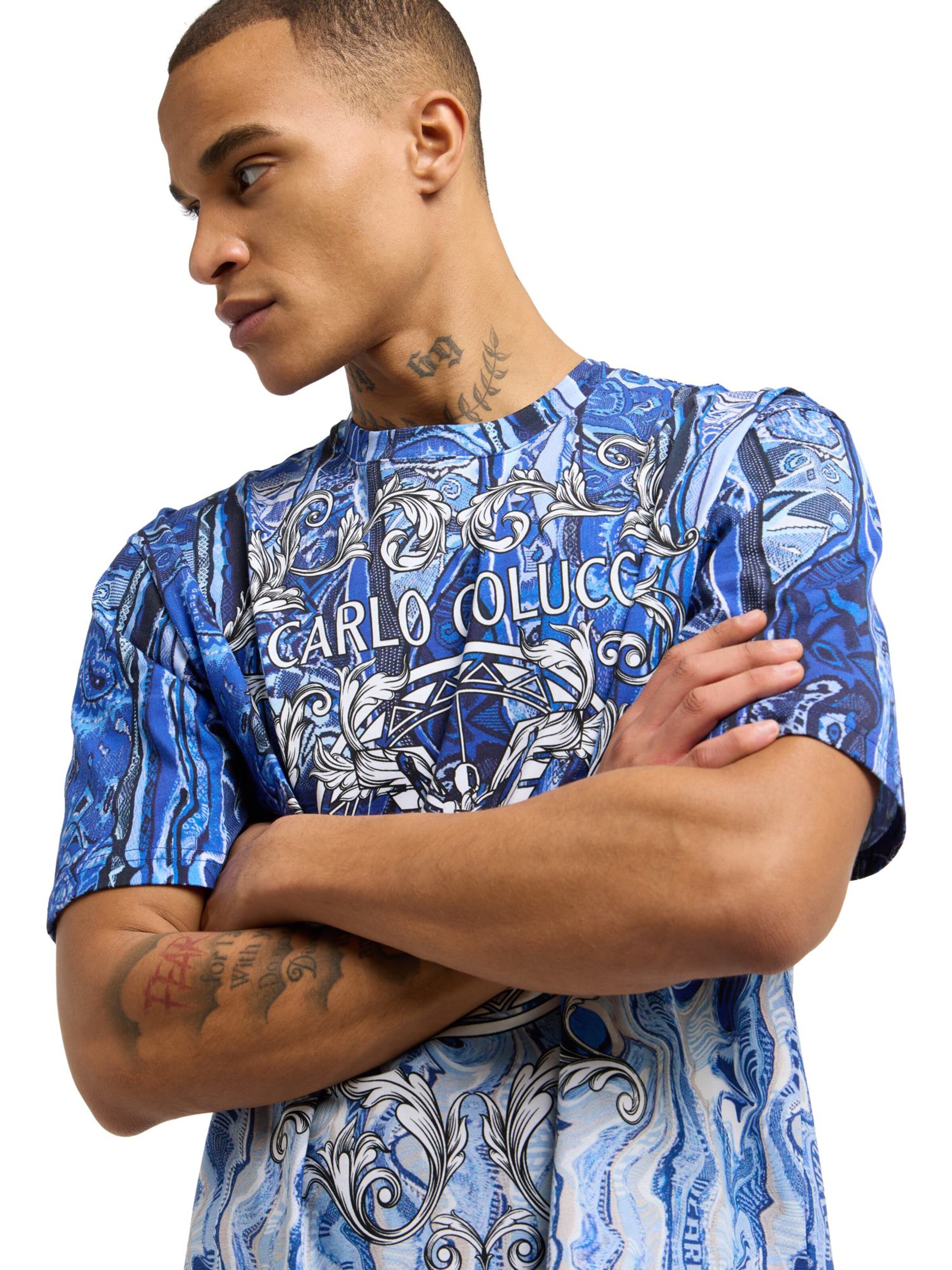 Carlo Colucci Shirt 'Osso' in Blauw