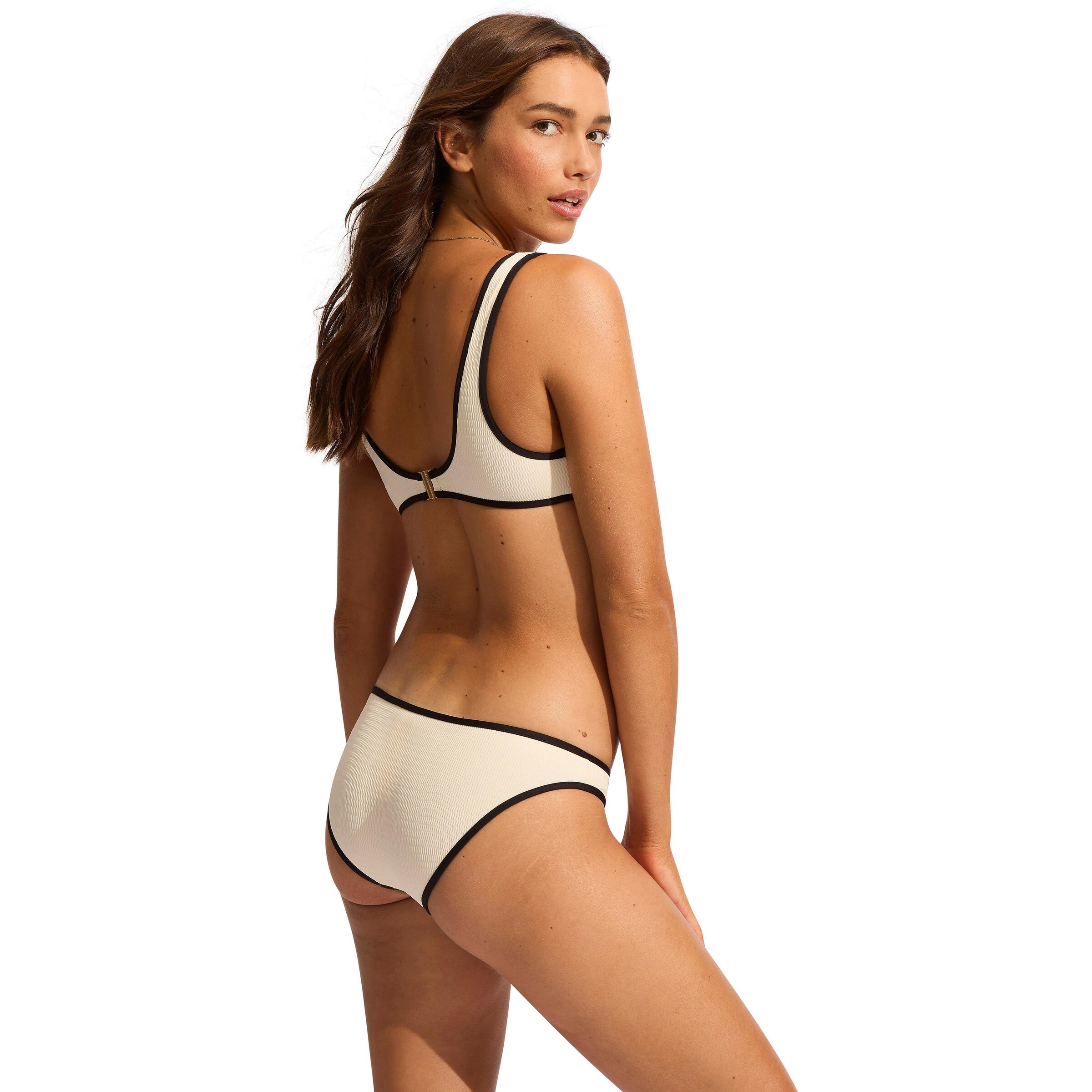 Seafolly Triangel Bikinitop 'Beach Bound' in Weiß