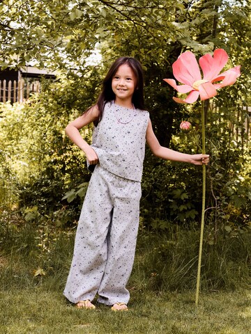 NAME IT - Pierna ancha Pantalón en gris