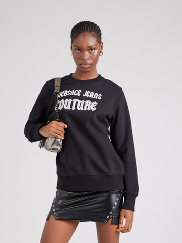 Versace Jeans Couture Sweatshirt in Zwart: voorkant