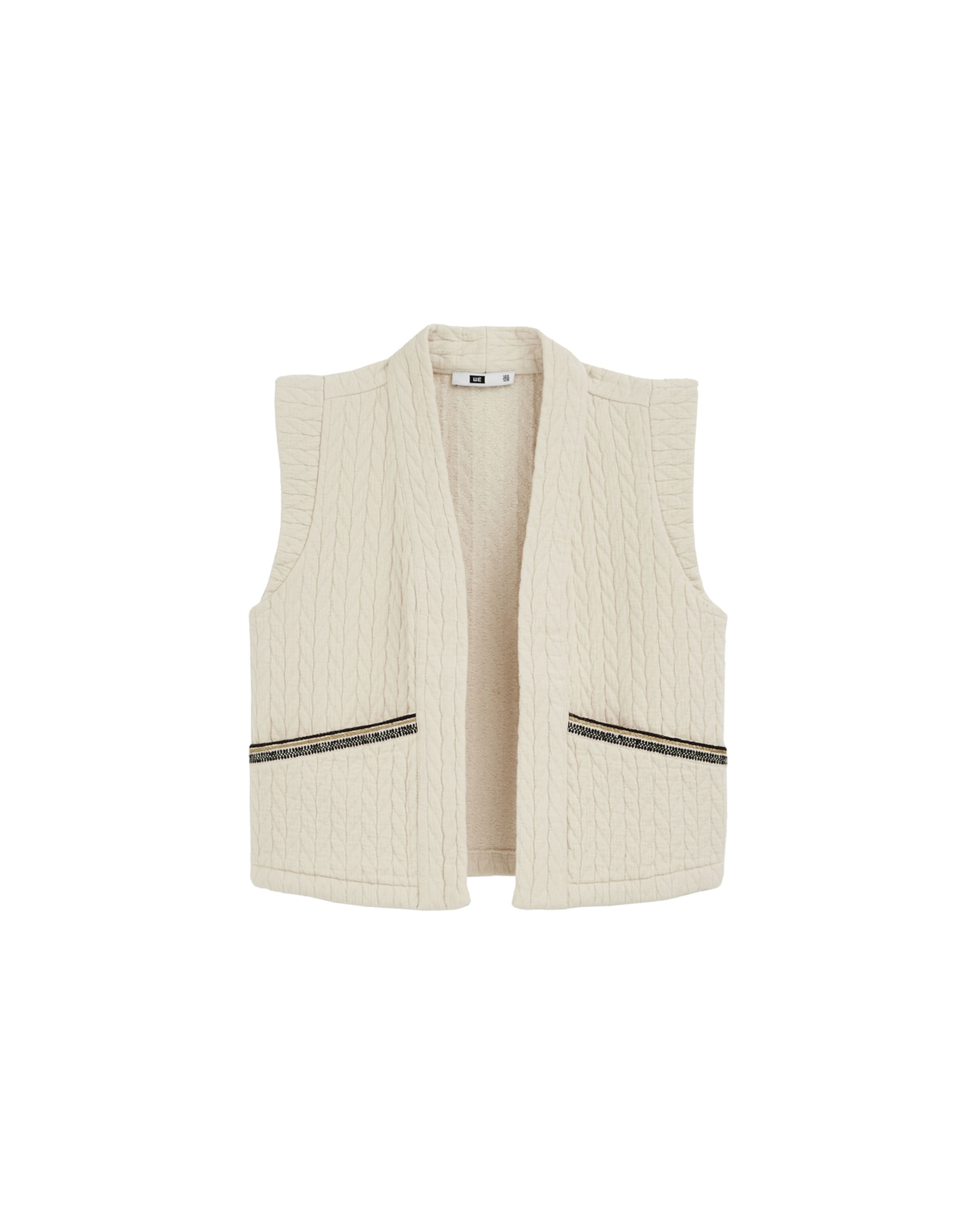 WE Fashion Vesta - Biela: predná strana