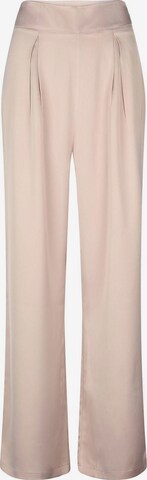 FRESHLIONS Wide leg Pleat-Front Pants 'Carlina' in Pink: front