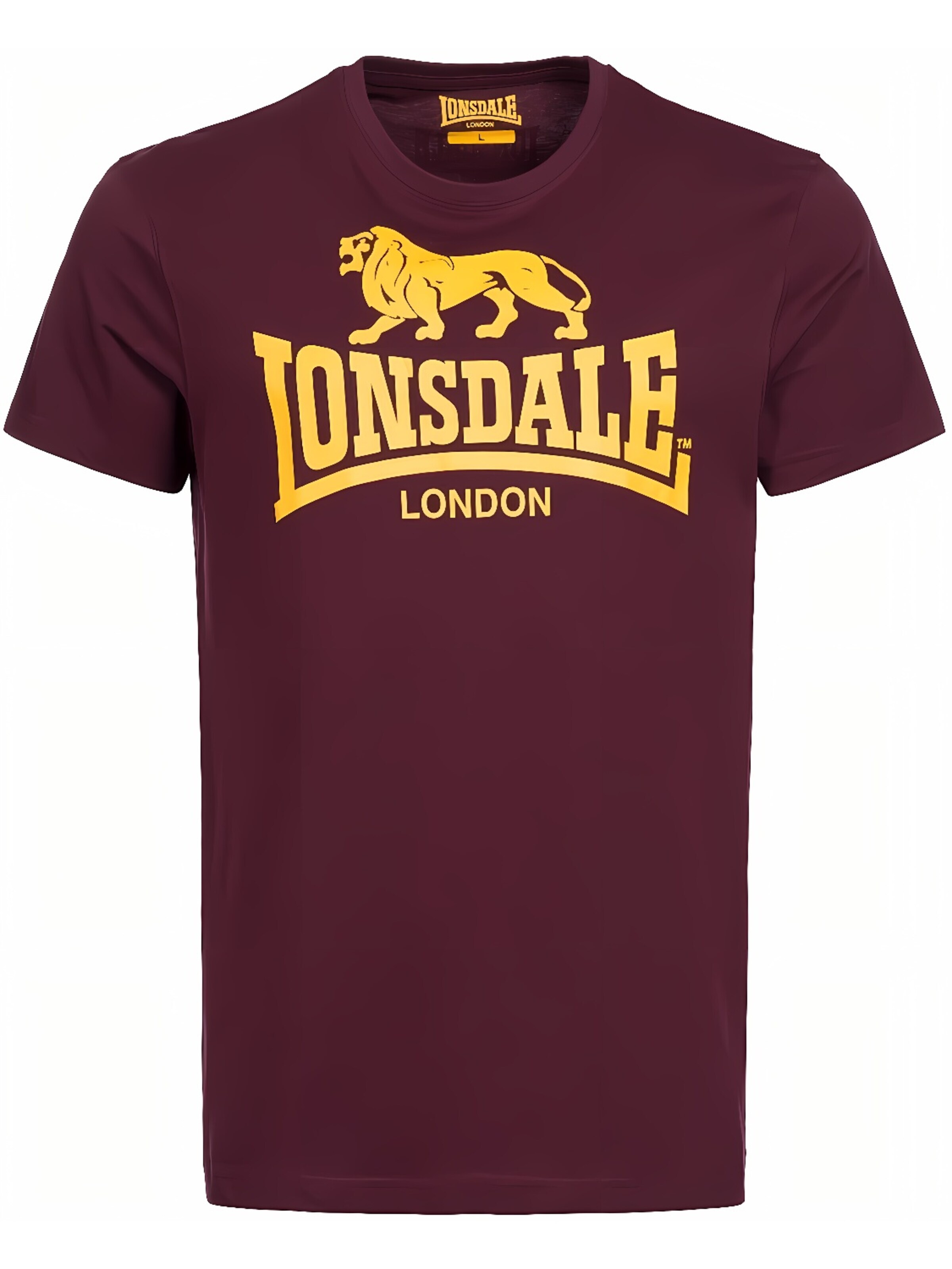 LONSDALE Shirt 'Logo' in Red: front