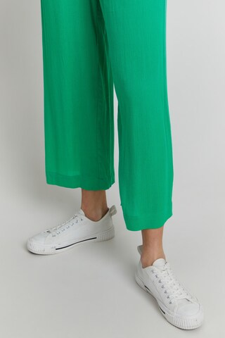 ICHI Wide leg Pants 'IHMARRAKECH' in Green