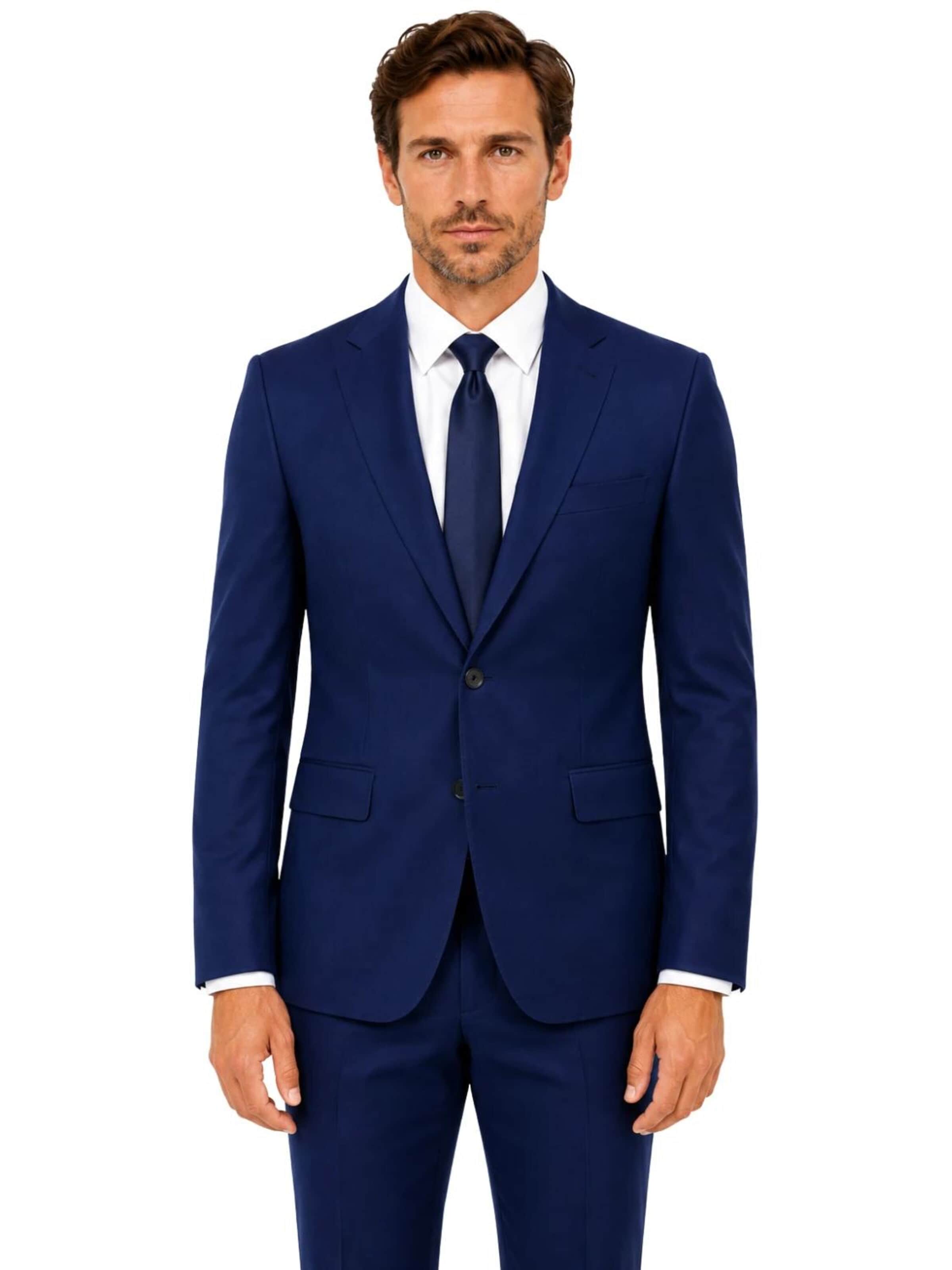 Guild Slim fit Suit 'Extra Slim fit Business Anzug' in Blue