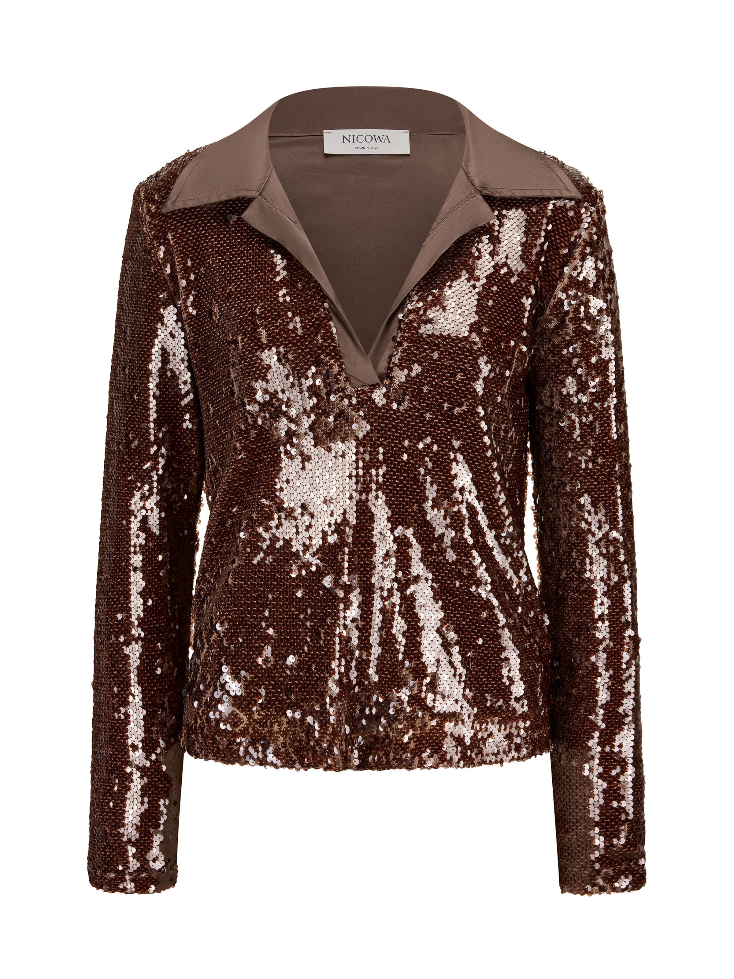 T-shirt 'ORIWILO' Nicowa en marron : devant