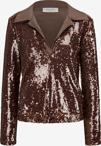 Nicowa Shirt 'ORIWILO' in Bruin: voorkant