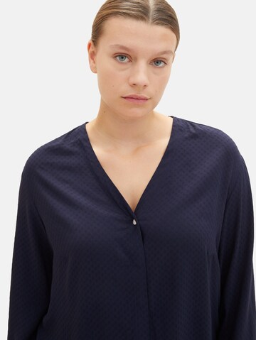 Tom Tailor Women + Bluse in Blau