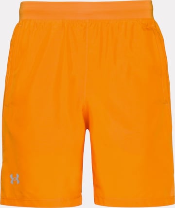 UNDER ARMOUR Sports trousers 'Launch 7' in Orange: front
