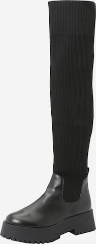 Madden Girl Over the Knee Boots 'SCOOPP' in Black: front