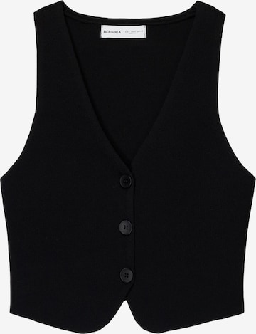 BershkaPrsluk - crna boja: prednji dio