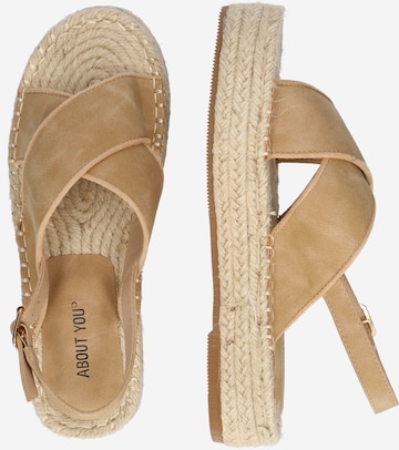 ABOUT YOU Sandals 'Madlen Sandals' in Beige