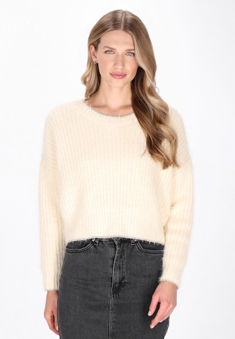 Pull-over DreiMaster Vintage en beige : devant