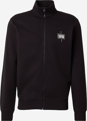 G-STAR Sweat jacket in Black: front