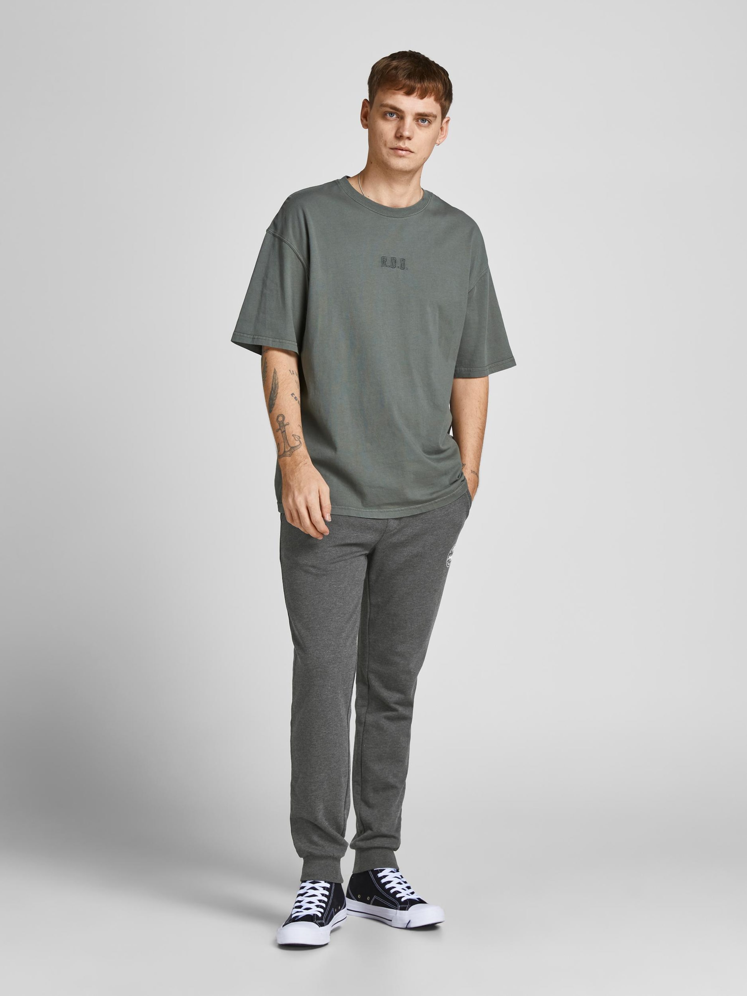 Männer Sportbekleidung JACK & JONES Hose 'Gordon' in Anthrazit - AR58604 Männer Sportbekleidung JACK & JONES Hose 'Gordon' in Anthrazit - AR58604