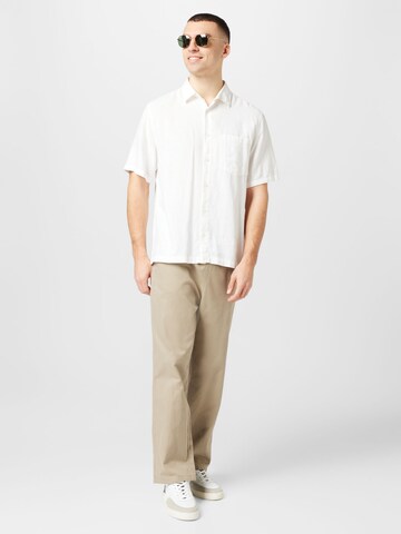 WEEKDAY Comfort fit Button Up Shirt in White