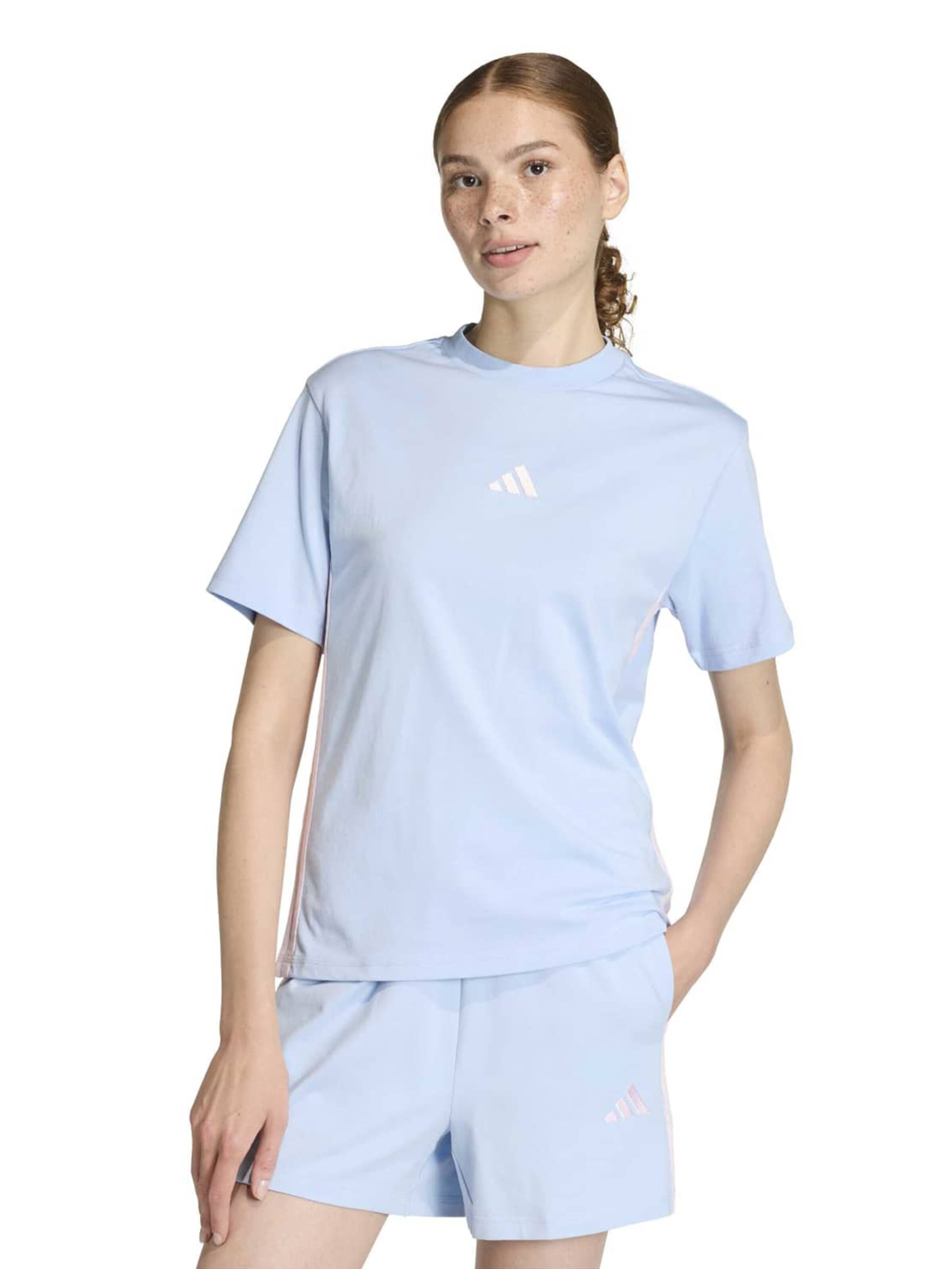 ADIDAS SPORTSWEAR Функционална тениска 'Essentials' в синьо: отпред