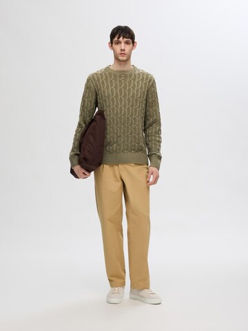 SELECTED HOMME Pullover 'SLHCai' i grøn