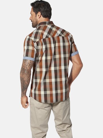 Jan Vanderstorm Comfort fit Button Up Shirt 'Gjelle' in Orange