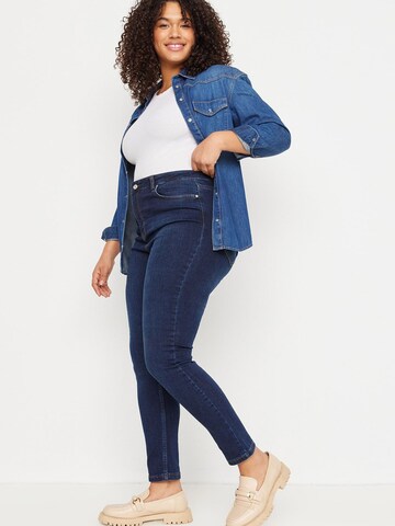 Trendyol Curve Skinny Džíny – modrá