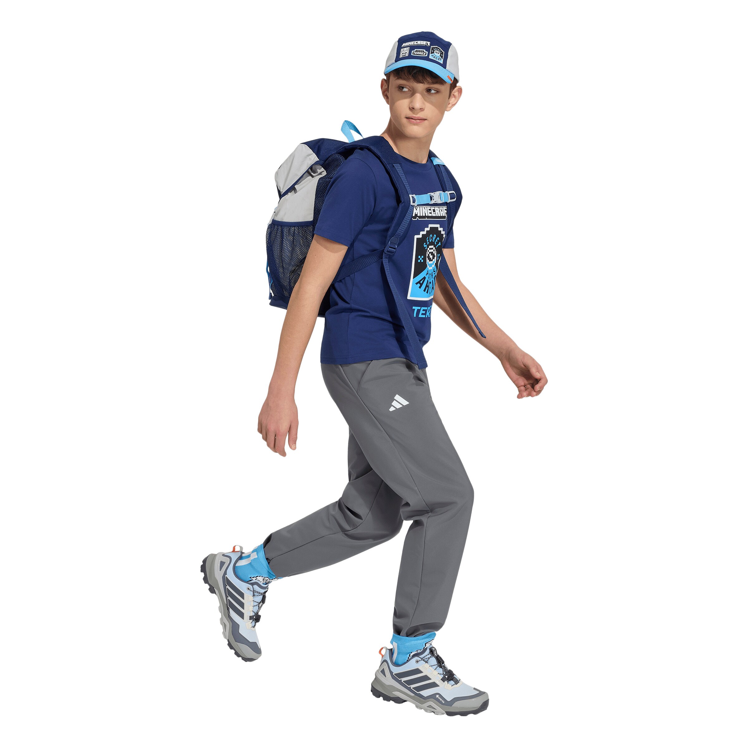 ADIDAS TERREXTapered Hlače za vanjske uvjete 'Minecraft' - siva boja