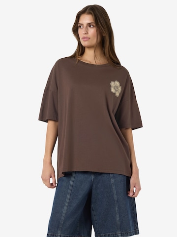 T-shirt oversize 'NMIDA' Noisy may en marron