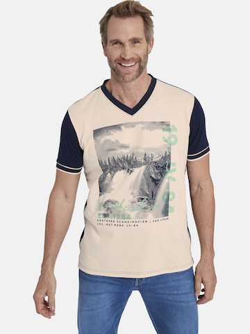 Jan Vanderstorm T-Shirt ' Kisping ' in Beige: predná strana
