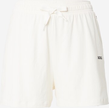 BOSS Pajama Pants in White: front