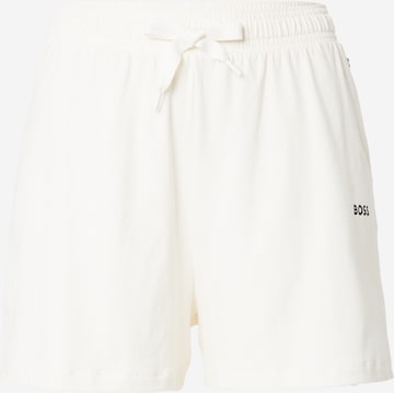 Pantaloncini da pigiama di BOSS Black in bianco: frontale