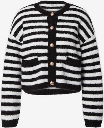 Gina Tricot Knit Cardigan in Black: front