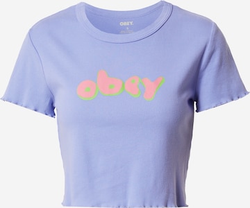 Tricou de la Obey pe mov: față