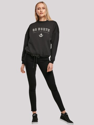 F4NT4STIC Sweatshirt 'Go North Knut & Jan Hamburg' in Zwart