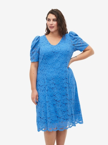 Zizzi Cocktail Dress 'Bonnie' in Blue: front