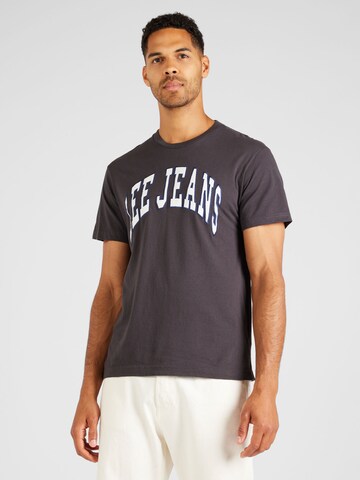 Lee Shirt 'VARSITY' in Zwart: voorkant