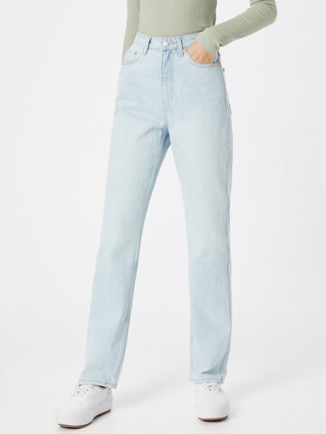 WEEKDAY Loosefit Jeans 'Rowe Extra High Straight' i blå: framsida