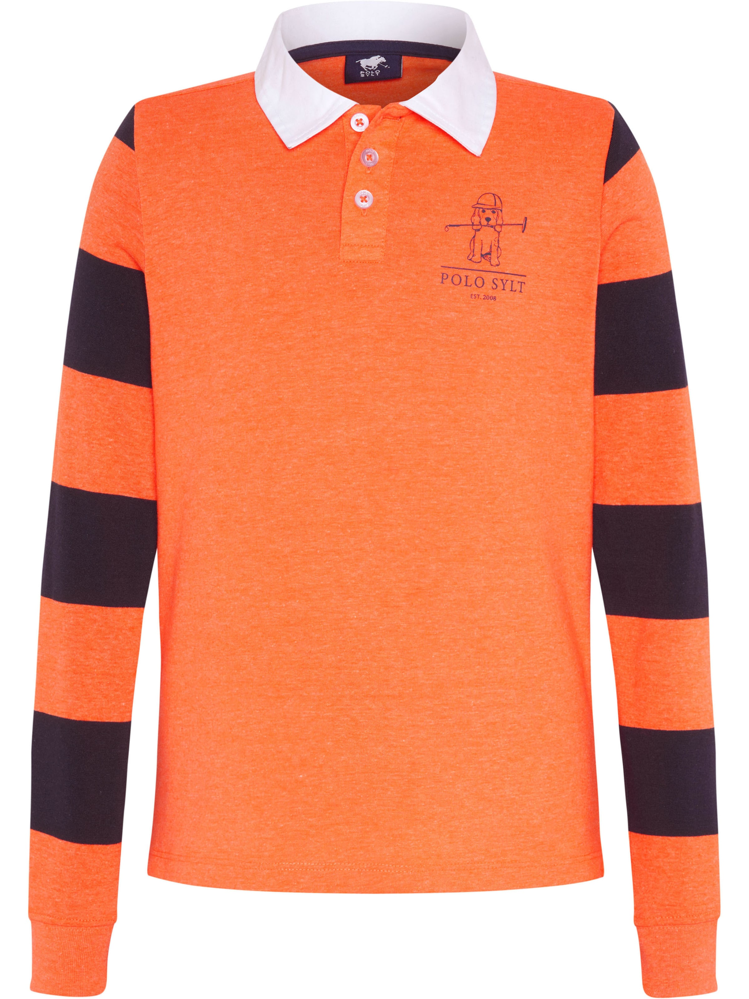 Polo Sylt Shirt in Orange / Black / White, Item view