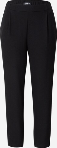 TAIFUN Pleat-front trousers in Black: front