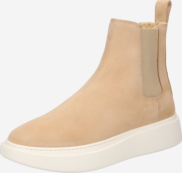 BOSS Chelsea Boots 'Amber' in Beige: front
