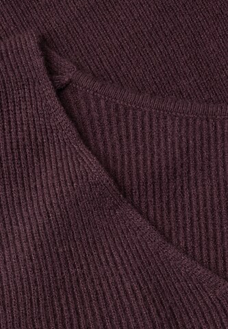 STREET ONE Langarm Pullover mit V-Ausschnitt in Rot