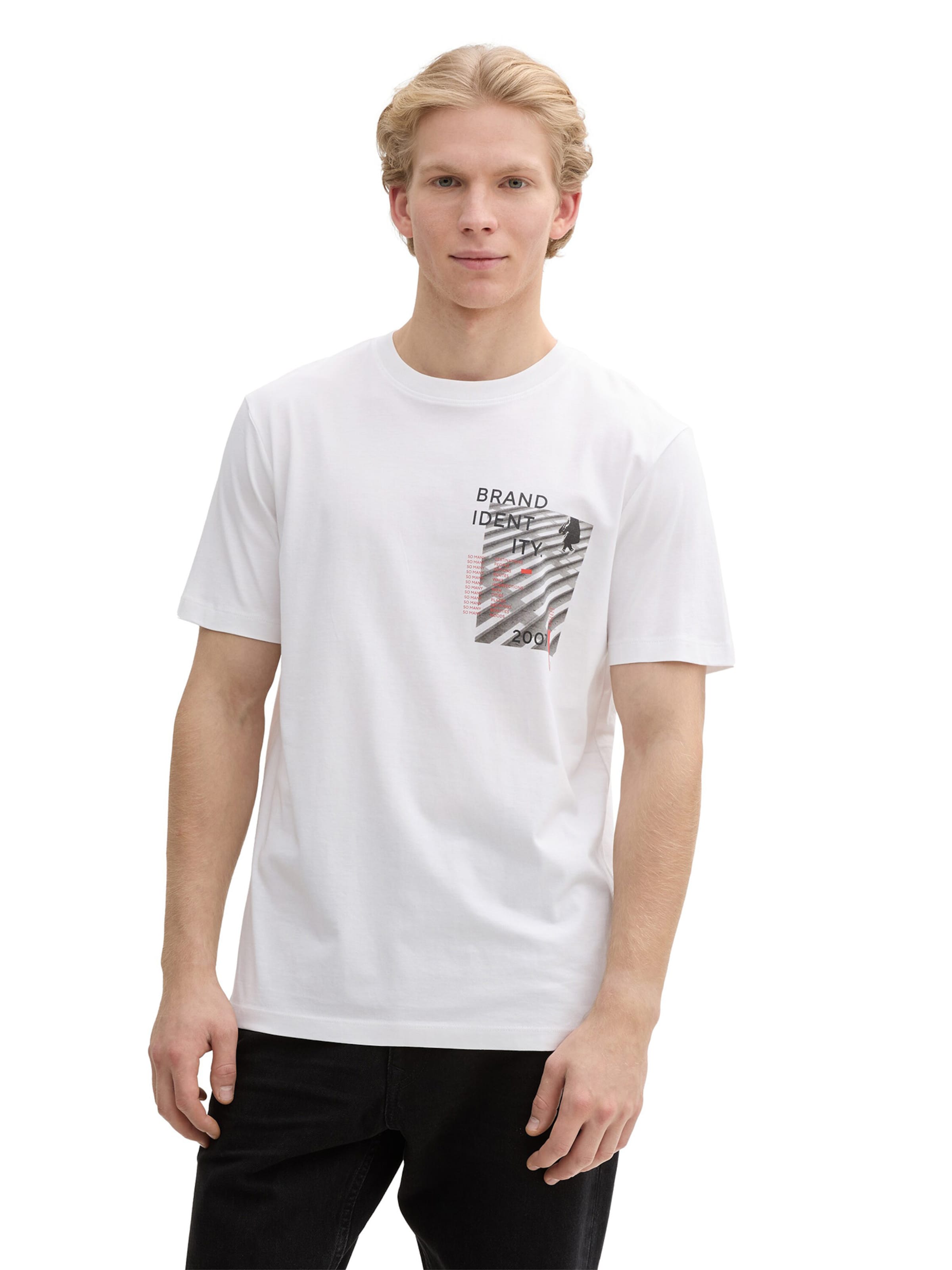 TOM TAILOR DENIM Bluser & t-shirts i hvid: forside