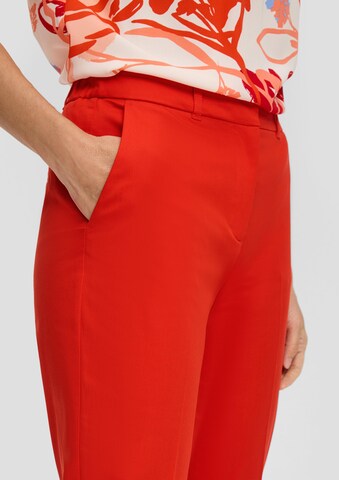 s.Oliver BLACK LABEL Tapered Pleated Pants in Red