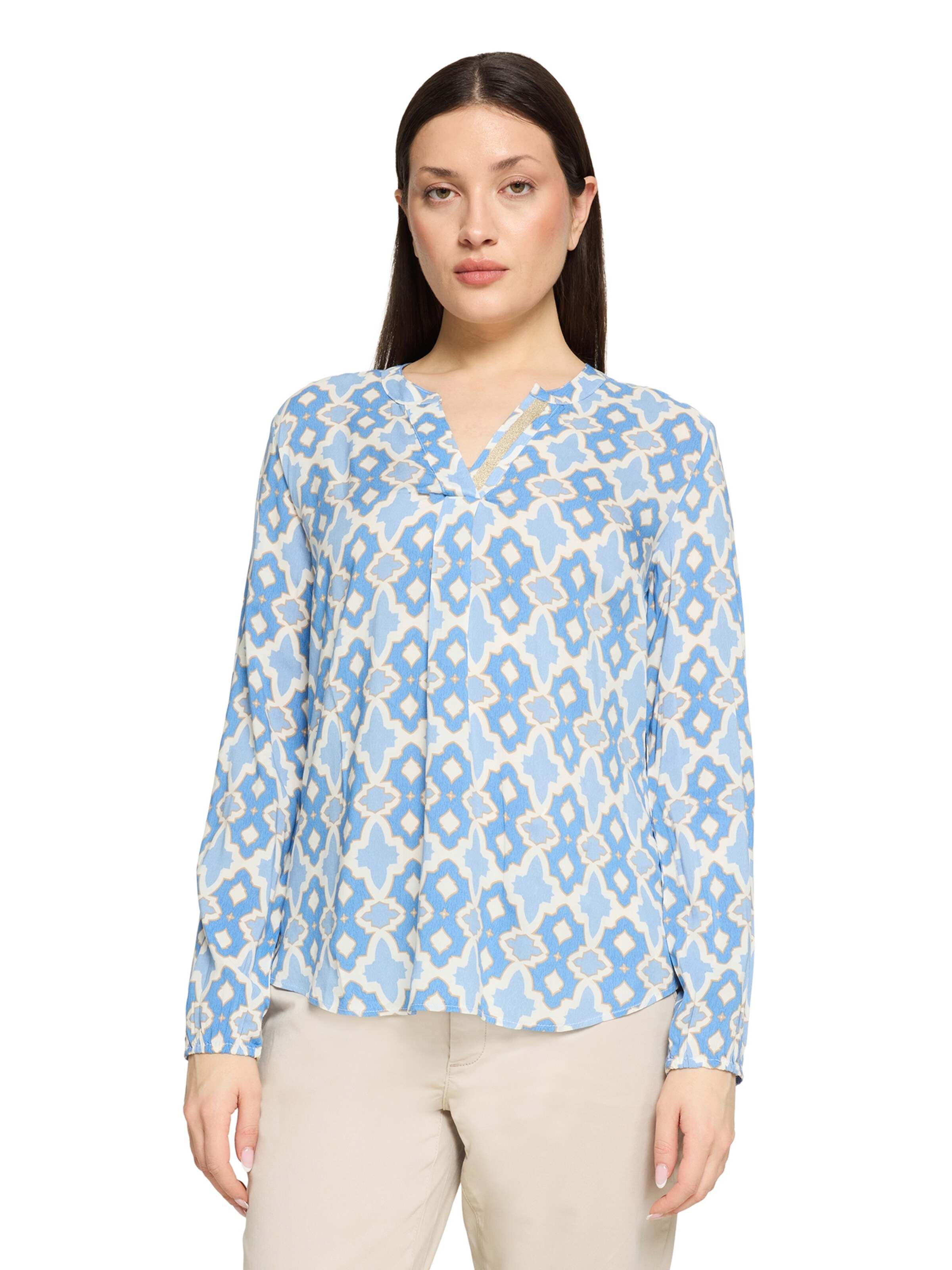 Cartoon Bluse in Weiß: Vorderseite