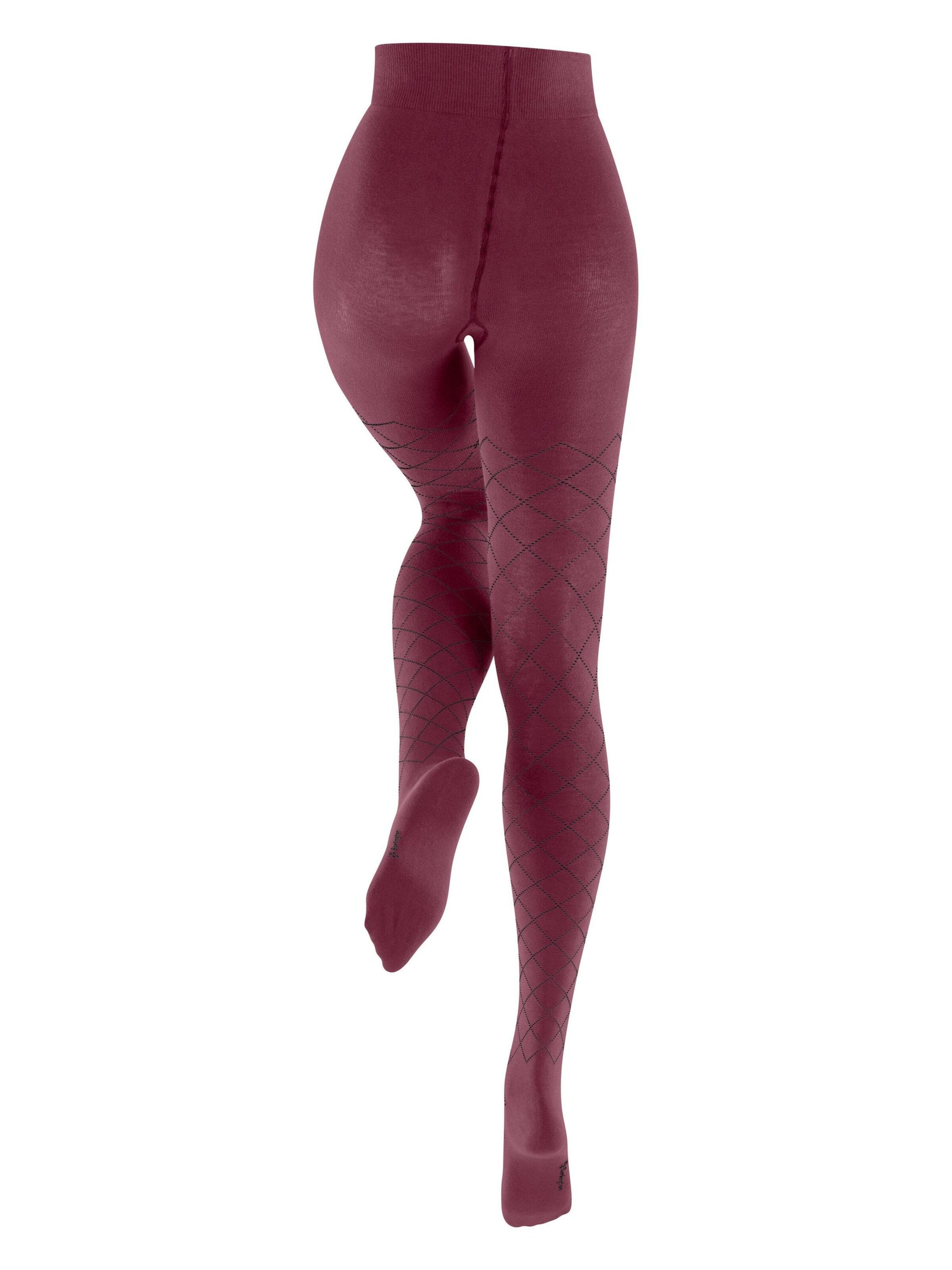 BURLINGTON Tights 'Argyle Affair' in Red: front